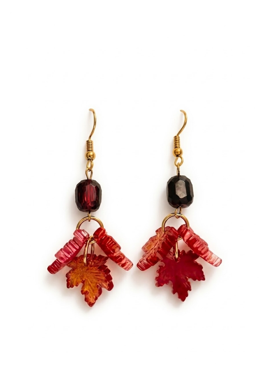 Boucles d'oreilles feuilles trio