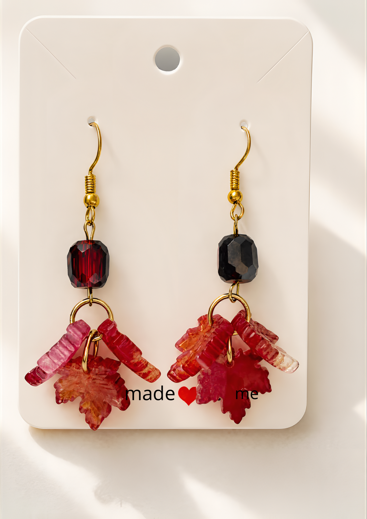Boucles d'oreilles feuilles trio