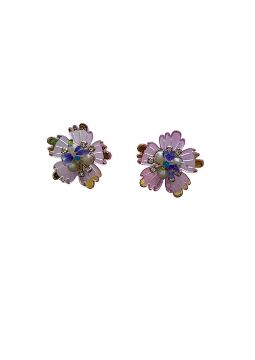 Boucles D'Oreilles artisanales Fleur