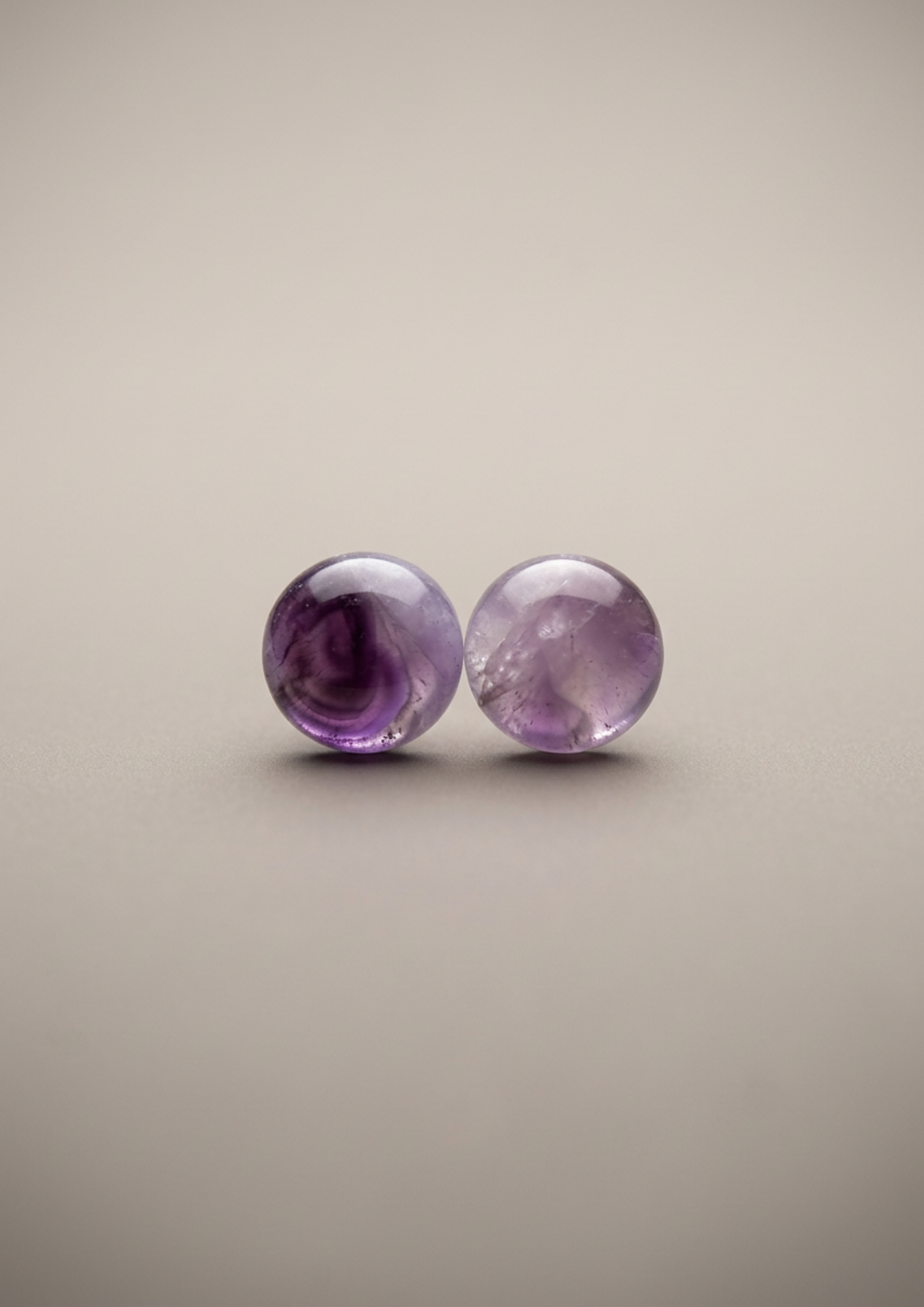 Boucles d’oreilles plaquées or et améthyste