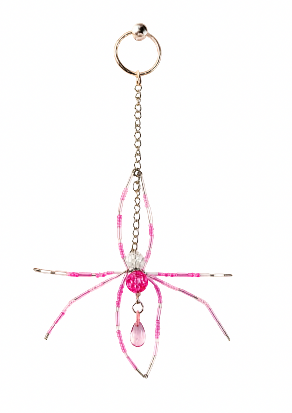 Porte-clés Araignée Artisanal – Perles de Verre Attrape-Lumière – Creat'joux
