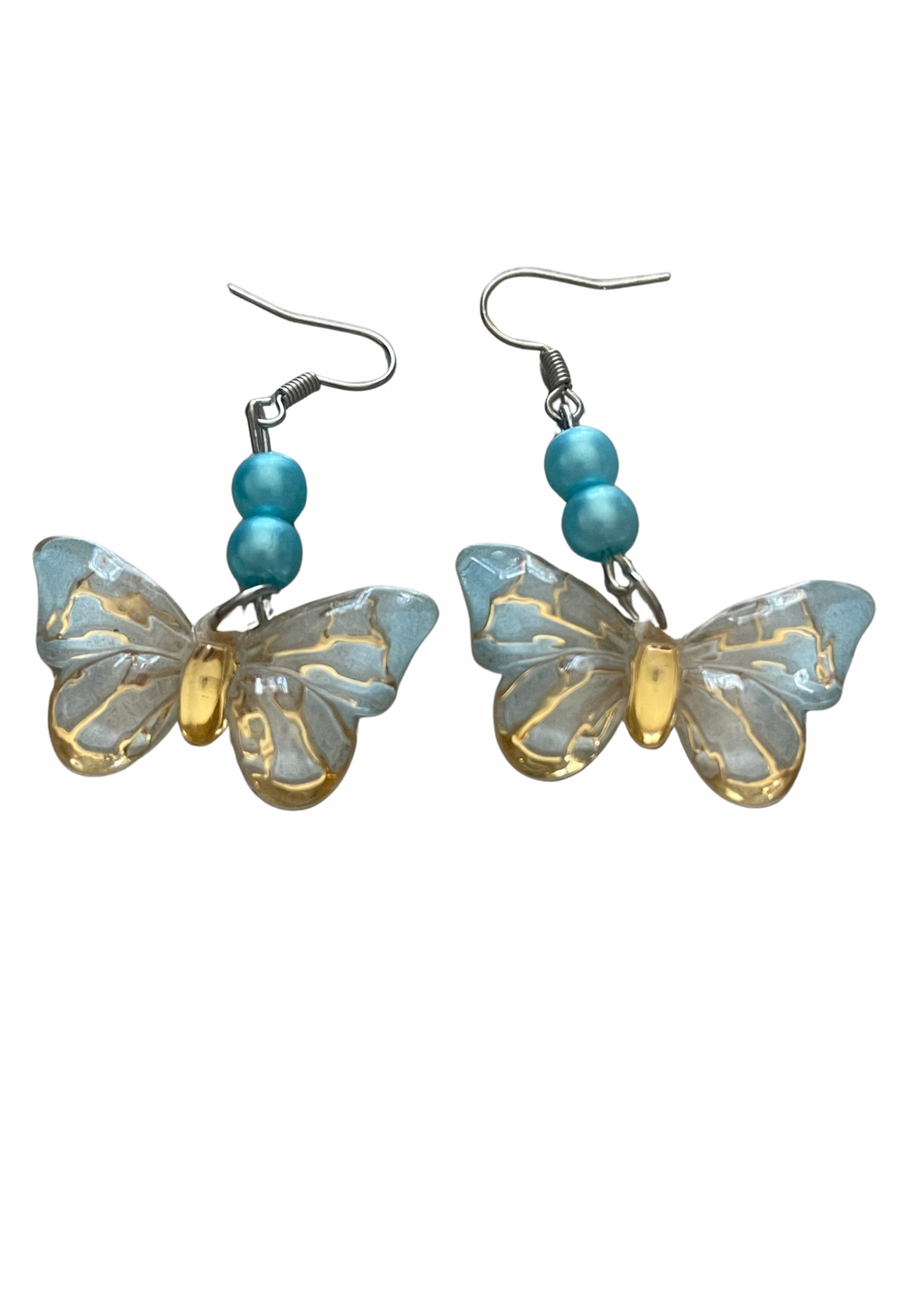 Boucles d’oreilles papillons en plaqué argent