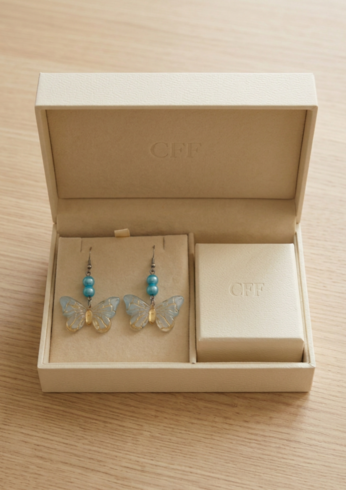 Boucles d’oreilles papillons en plaqué argent
