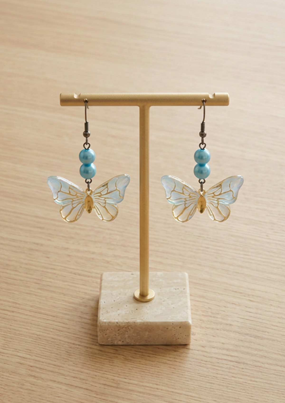Boucles d’oreilles papillons en plaqué argent
