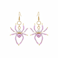 Boucles araignée rose lilas fond blanc