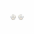 Boucles cristal de roche blanc fond blanc